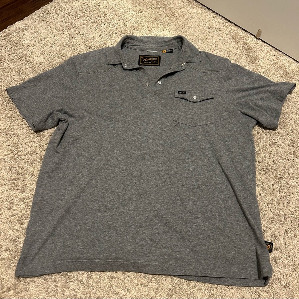 Dark grey howler bros quarter button up